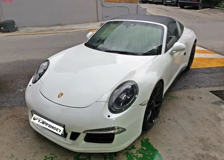포르쉐 911 타르가 4GTS 락그레이 전체랩핑시공_랩핑거 / 양주시 덕정동