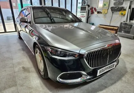 벤츠 W223 S580 마이바흐 블랙&화이트 투톤 전체랩핑 / 양주시 덕정동