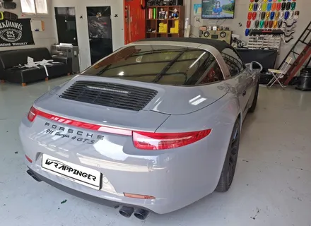 포르쉐 911 타르가 4GTS 락그레이 전체랩핑시공_랩핑거 / 양주시 덕정동