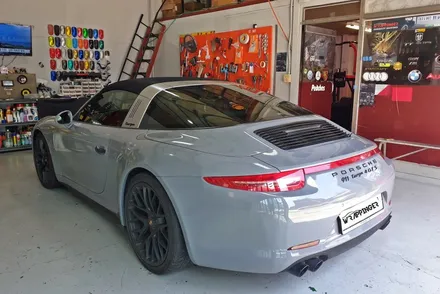 포르쉐 911 타르가 4GTS 락그레이 전체랩핑시공_랩핑거 / 양주시 덕정동