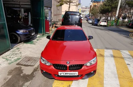 BMW 428i 컨버터블 다이아몬드레드 전체랩핑 시공_양주 랩핑거 / 양주시 덕정동