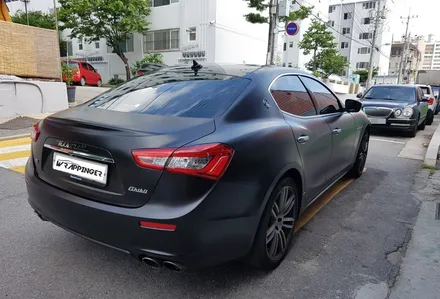 마세라티 기블리 전체랩핑_사틴블랙 전체랩핑_양주 랩핑거             서울,남양주,양주 ,의정부 랩핑전문샾 / 양주시 덕정동