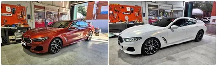 BMW G15 840D 전체랩핑 화이트컬러 / 양주시 덕정동