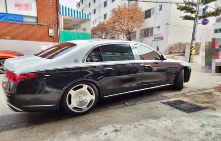 벤츠 W223 S580 마이바흐 블랙&화이트 투톤 전체랩핑 / 양주시 덕정동