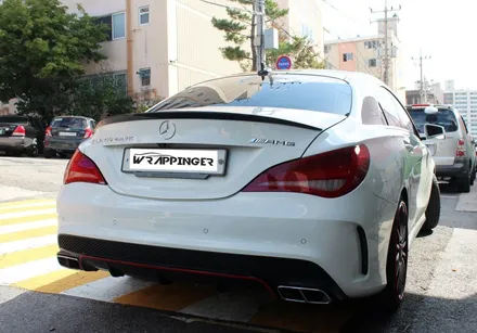벤츠 CLA45 AMG 부분 카본랩핑시공으로 더욱 AMG답다                                      (범퍼립,디퓨져,스포일러,사이드스컷) / 양주시 덕정동