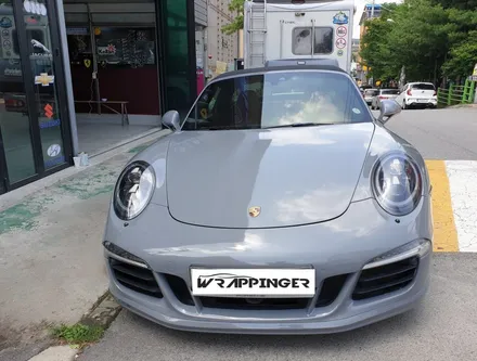 포르쉐 911 타르가 4GTS 락그레이 전체랩핑시공_랩핑거 / 양주시 덕정동