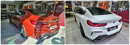 BMW G15 840D 전체랩핑 화이트컬러 / 양주시 덕정동