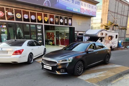K7 사틴블랙 전체랩핑 양주랩핑 / 양주시 덕정동