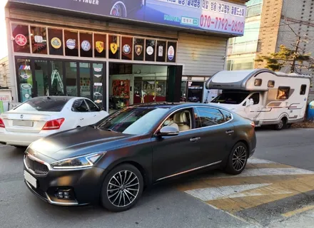 K7 사틴블랙 전체랩핑 양주랩핑 / 양주시 덕정동