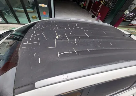 양주 랩핑 루프스킨 노후로 재시공된 스포티지ql / 양주시 덕정동