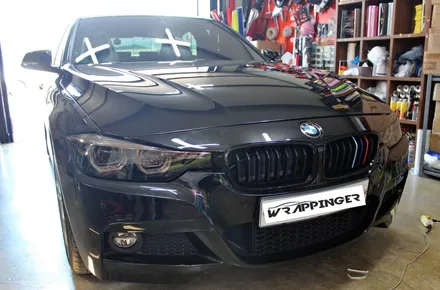 BMW 320D 라이트필름 & 그릴 M3색데칼 / 양주시 덕정동