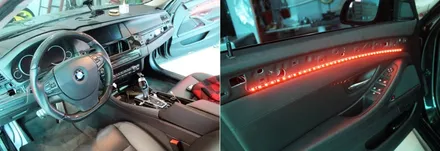 BMW 528I 실내 카본랩핑 시공으로 멋내기 / 양주시 덕정동
