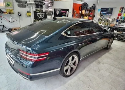 제네시스 G80 RG3 전체랩핑 화사한 화이트 컬러 시공 / 양주시 덕정동