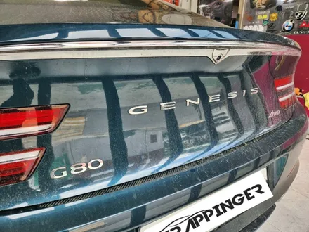 제네시스 G80 RG3 전체랩핑 화사한 화이트 컬러 시공 / 양주시 덕정동