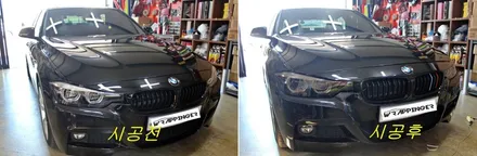 BMW 320D 라이트필름 & 그릴 M3색데칼 / 양주시 덕정동