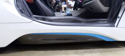 BMW I8 사이드스컷 & 부분 카본랩핑시공 / 양주시 덕정동