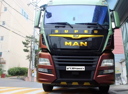 MAN 트레일러 컨셉 전면 랩핑시공\
