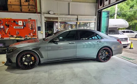 벤츠 W222 S63 AMG 라이트필름 시공과 휠 포인트랩핑 / 양주시 덕정동