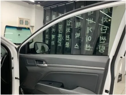 부산 강서구 명지 아반떼 AD 썬팅 재시공입니다 레이노 S9
