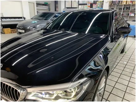 부산 명지 썬팅 BMW 5시리즈 G30 썬팅 재시공 및 아이나비 블랙작스 장착입니다