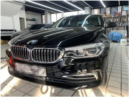 부산 명지 썬팅 BMW 5시리즈 G30 썬팅 재시공 및 아이나비 블랙작스 장착입니다