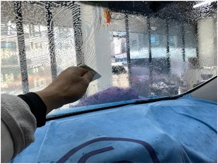 부산 명지 기아 K5 레이노 썬팅 재시공입니다