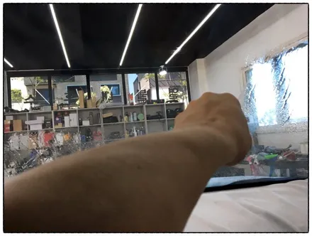 명지 썬팅 티볼리 전면 레이노 썬팅 작업입니다