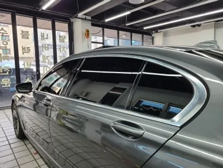 명지 BMW 7시리즈 G11 레이노 썬팅 재시공입니다