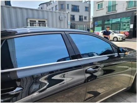 명지썬팅 기아 K8 블락포디 스카이블루 필름으로 재시공 해 드렸습니다