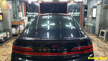 강서구 마곡 G90 스팀세차 (유막 제거)(유리발수 코팅) 시공 / 서울 강서