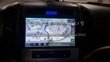 오산 동탄 수원 향남 송탄 평택         ※현대 싼타페cm 파인드라이브 Q100블랙 네비게이션 매립시공※ / 평택 오산 안성