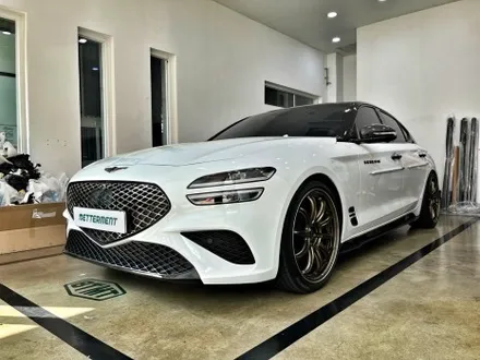 제네시스 g70 투톤랩핑,크롬죽이기(3m 2080 gloss black) / 수원 영통구