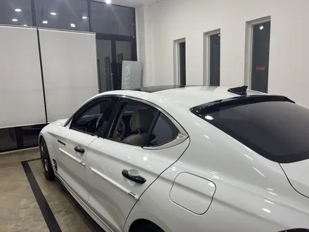 제네시스 g70 투톤랩핑,크롬죽이기(3m 2080 gloss black) / 수원 영통구