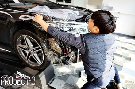 [벤츠]S클레스 사고처리 앞 범퍼 시공 / 전남 순천