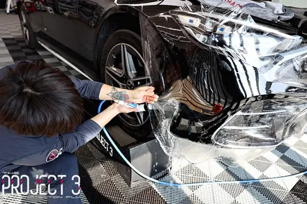 [벤츠]S클레스 사고처리 앞 범퍼 시공 / 전남 순천