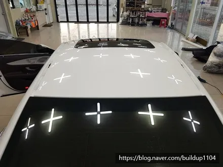 [벤츠 CLS400D 루프스킨] 벤츠cls400d 에이버리 유광블랙 루프스킨 작업 / 전남 순천