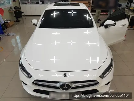 [벤츠 CLS400D 루프스킨] 벤츠cls400d 에이버리 유광블랙 루프스킨 작업 / 전남 순천