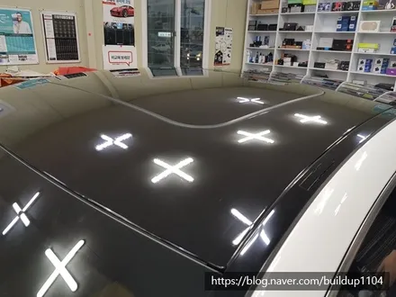 [벤츠 CLS400D 루프스킨] 벤츠cls400d 에이버리 유광블랙 루프스킨 작업 / 전남 순천