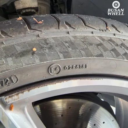 벤츠 e220 다이아몬드컷팅휠 휠복원과정입니다 / 부산 금정, 북구, 동래, 기장, 양산