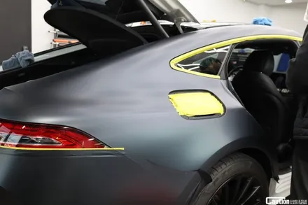 화이트에서 KPMF 무광 마그네틱 블랙 랩핑 / 벤츠 GT43 AMG / 코션랩핑 / 과천시 주암동