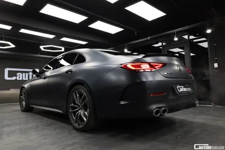 그레이에서 KPMF 무광 마그네틱 블랙 랩핑 / 벤츠 CLS53 AMG / 랩핑 가격 / 과천시 주암동