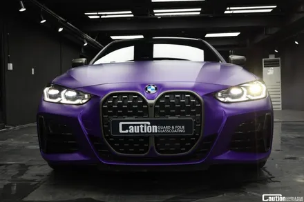 KPMF 무광 아이스 티타늄 퍼플 래핑 / BMW 440i / 탑폴리에 루프스킨 /코션 코리아 / 과천시 주암동