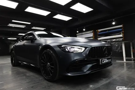 화이트에서 KPMF 무광 마그네틱 블랙 랩핑 / 벤츠 GT43 AMG / 코션랩핑 / 과천시 주암동