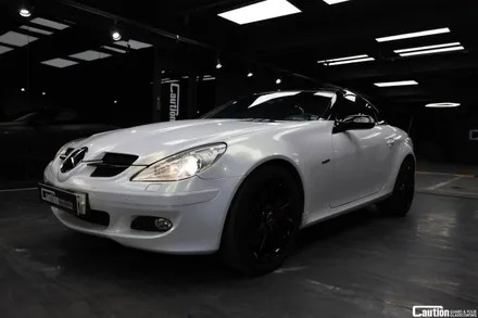 KPMF 골드 화이트 스타라이트 랩핑 / 탑폴리에 루프스킨 / 벤츠 SLK 350 / 투톤랩핑 / 과천시 주암동