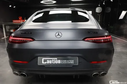 화이트에서 KPMF 무광 마그네틱 블랙 랩핑 / 벤츠 GT43 AMG / 코션랩핑 / 과천시 주암동
