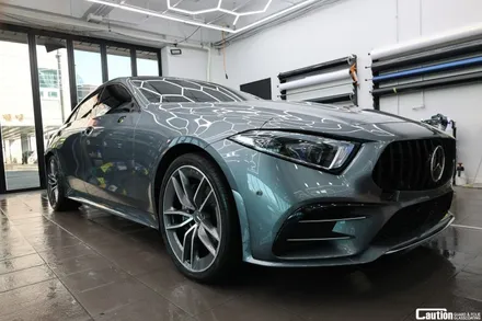 그레이에서 KPMF 무광 마그네틱 블랙 랩핑 / 벤츠 CLS53 AMG / 랩핑 가격 / 과천시 주암동