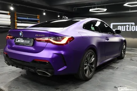 KPMF 무광 아이스 티타늄 퍼플 래핑 / BMW 440i / 탑폴리에 루프스킨 /코션 코리아 / 과천시 주암동