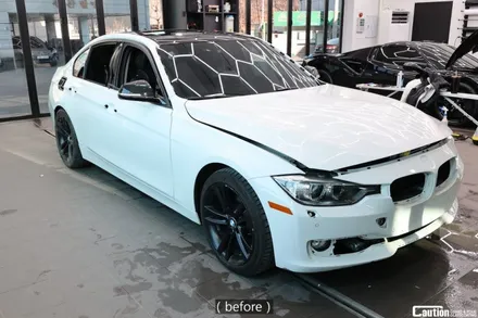 BMW 330d 무광으로 바꾸고 싶다면 KPMF 무광 마그네틱 블랙 랩핑 / 과천시 주암동