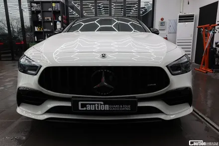 화이트에서 KPMF 무광 마그네틱 블랙 랩핑 / 벤츠 GT43 AMG / 코션랩핑 / 과천시 주암동