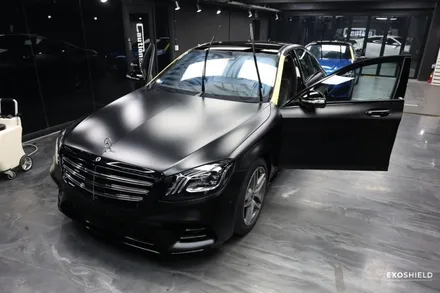 벤츠 S350d 엑소쉴드GT3 윈드쉴드 시공과 무광 PPF 전체 시공하기 / 과천시 주암동